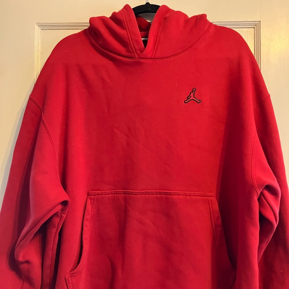 Jordan Men's Red Hoodie Sweatshirt